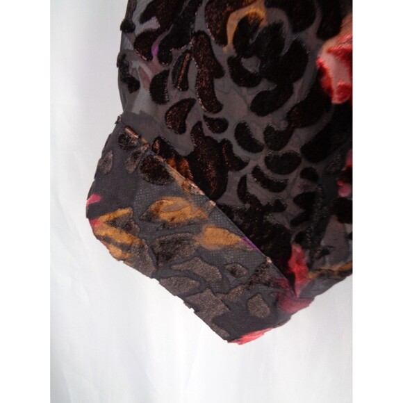 Laura Ashley Woman Velvet Burnout Top Plus Size 2X Silk Rayon Blend Whimsigoth - Picture 10 of 16